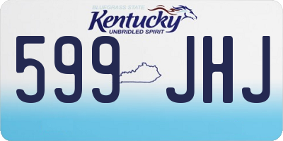 KY license plate 599JHJ