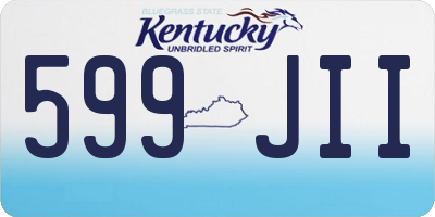KY license plate 599JII