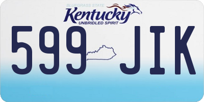 KY license plate 599JIK