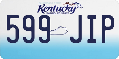 KY license plate 599JIP