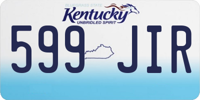 KY license plate 599JIR