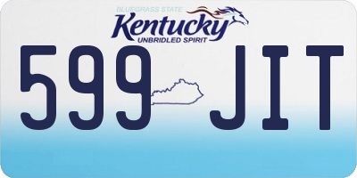 KY license plate 599JIT