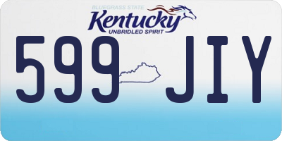 KY license plate 599JIY
