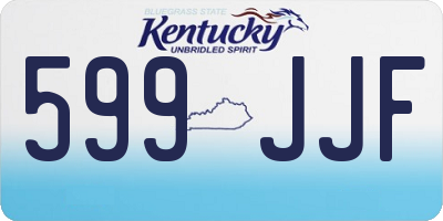KY license plate 599JJF