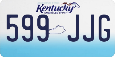 KY license plate 599JJG