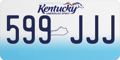 KY license plate 599JJJ