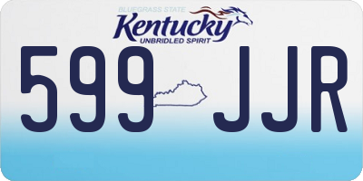 KY license plate 599JJR