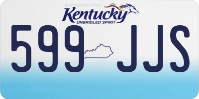 KY license plate 599JJS