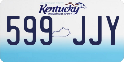 KY license plate 599JJY