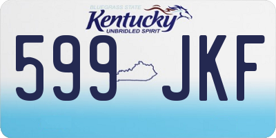KY license plate 599JKF