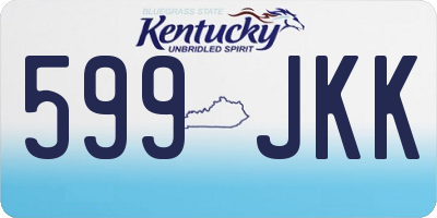 KY license plate 599JKK