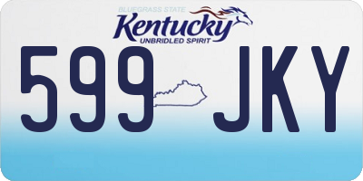 KY license plate 599JKY