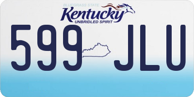 KY license plate 599JLU