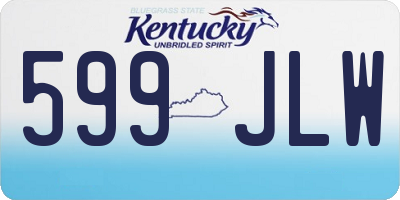 KY license plate 599JLW