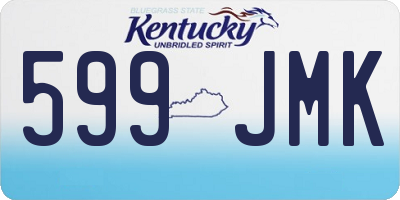 KY license plate 599JMK