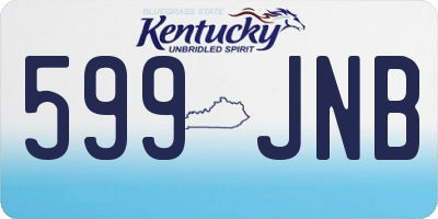 KY license plate 599JNB