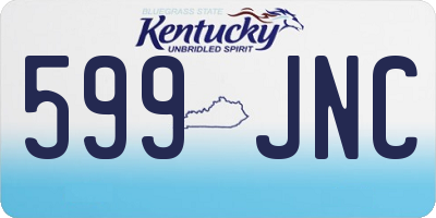 KY license plate 599JNC