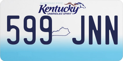 KY license plate 599JNN
