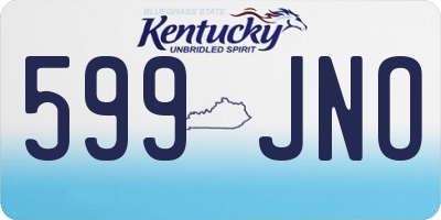 KY license plate 599JNO