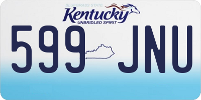 KY license plate 599JNU
