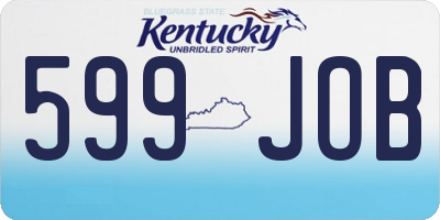 KY license plate 599JOB