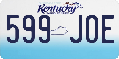 KY license plate 599JOE