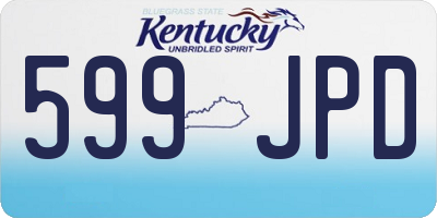 KY license plate 599JPD