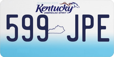 KY license plate 599JPE