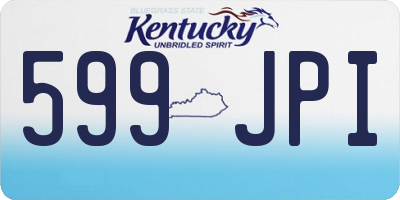 KY license plate 599JPI
