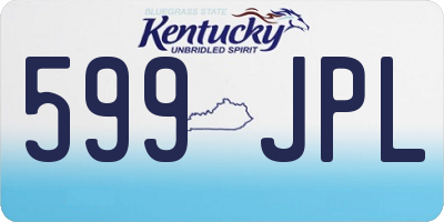 KY license plate 599JPL