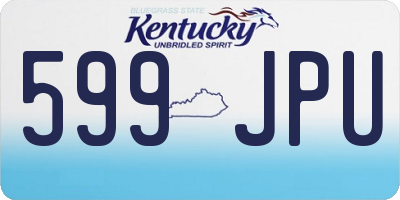 KY license plate 599JPU