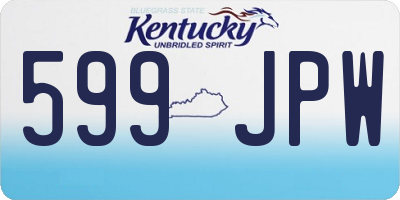 KY license plate 599JPW