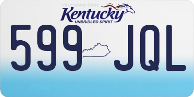 KY license plate 599JQL