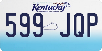 KY license plate 599JQP