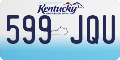 KY license plate 599JQU