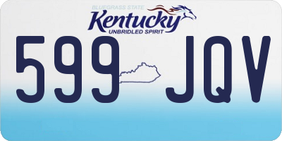 KY license plate 599JQV