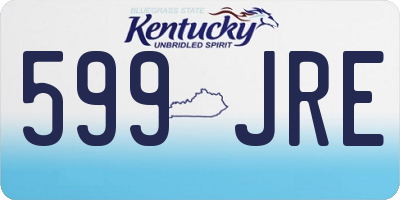 KY license plate 599JRE