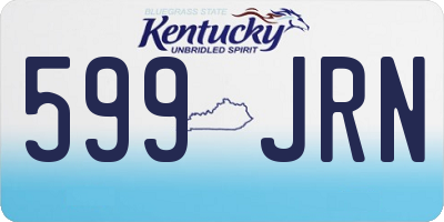 KY license plate 599JRN
