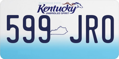 KY license plate 599JRO
