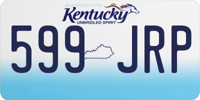 KY license plate 599JRP