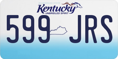 KY license plate 599JRS