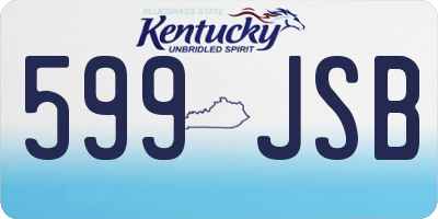 KY license plate 599JSB