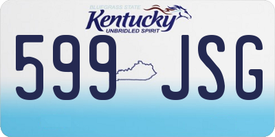 KY license plate 599JSG