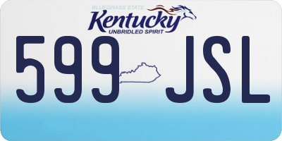 KY license plate 599JSL