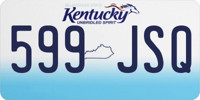 KY license plate 599JSQ