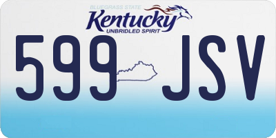 KY license plate 599JSV