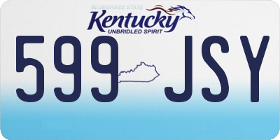 KY license plate 599JSY