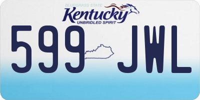 KY license plate 599JWL