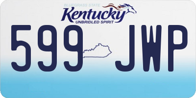 KY license plate 599JWP