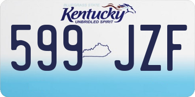 KY license plate 599JZF
